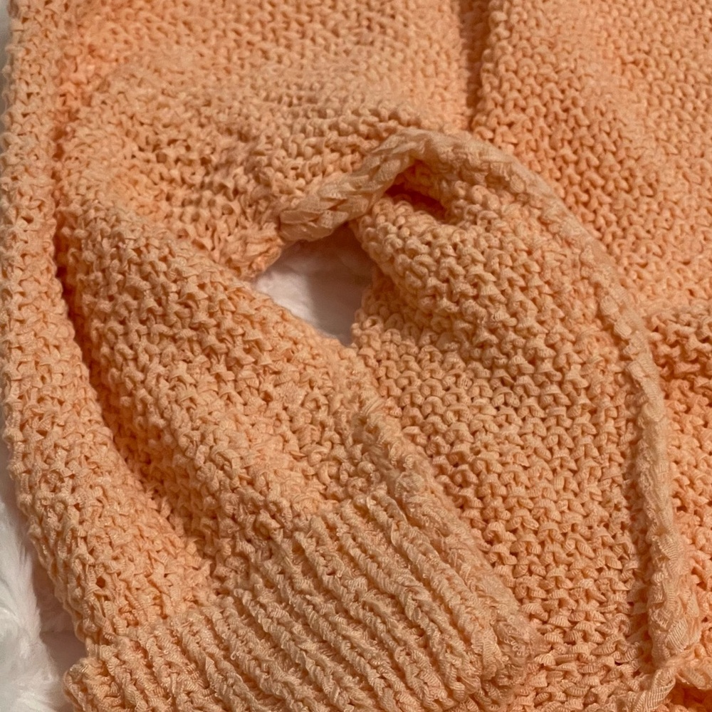 NWT Moon & Madison Oversized Peach Loose Knit Sweater - Picture 11 of 15